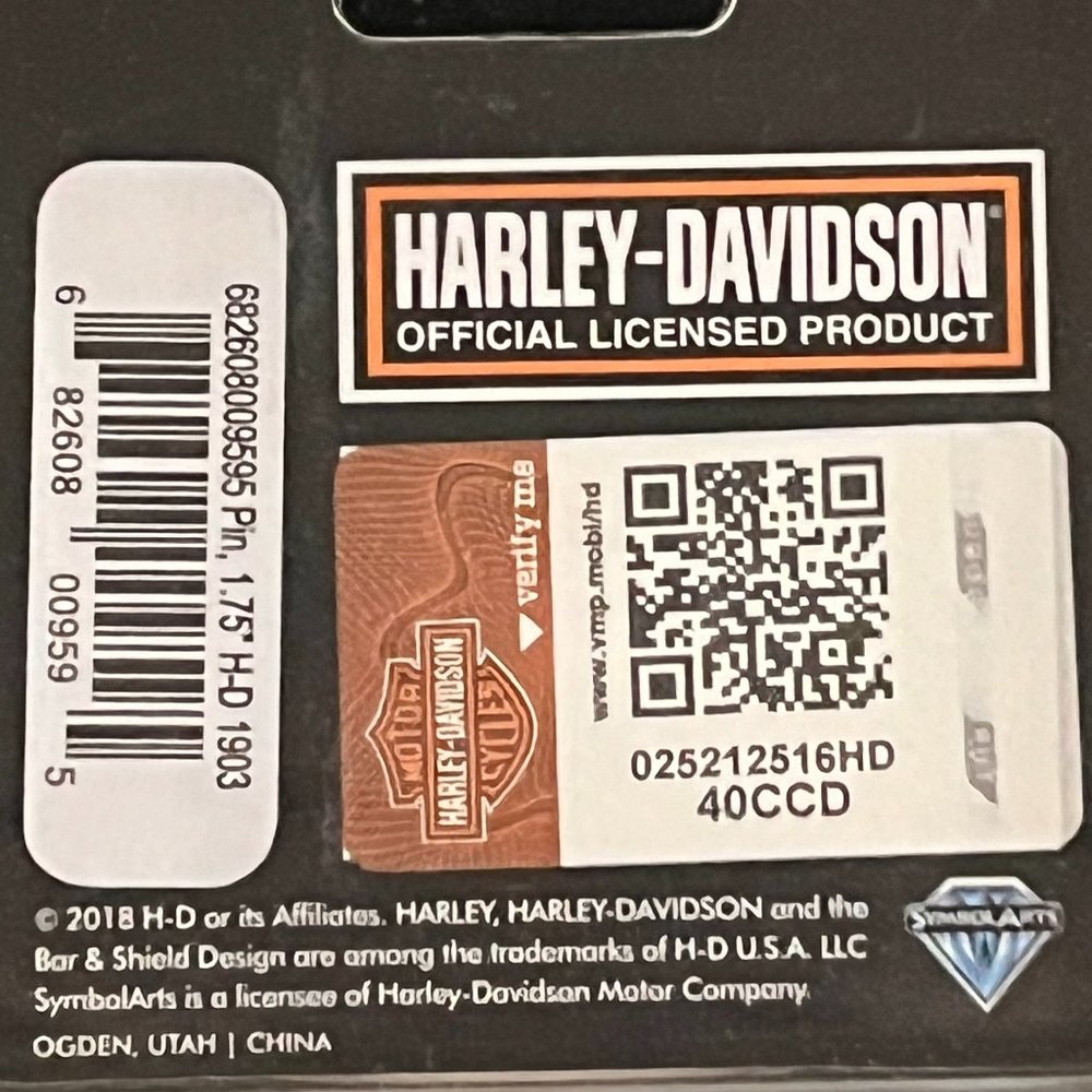 HARLEY DAVIDSON LABEL PIN - Picture 2 of 2